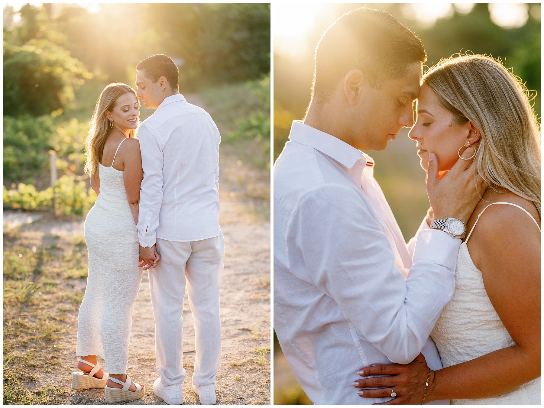 Engaged couple sunset portraits Erieau beach Chatham-Kent photographer