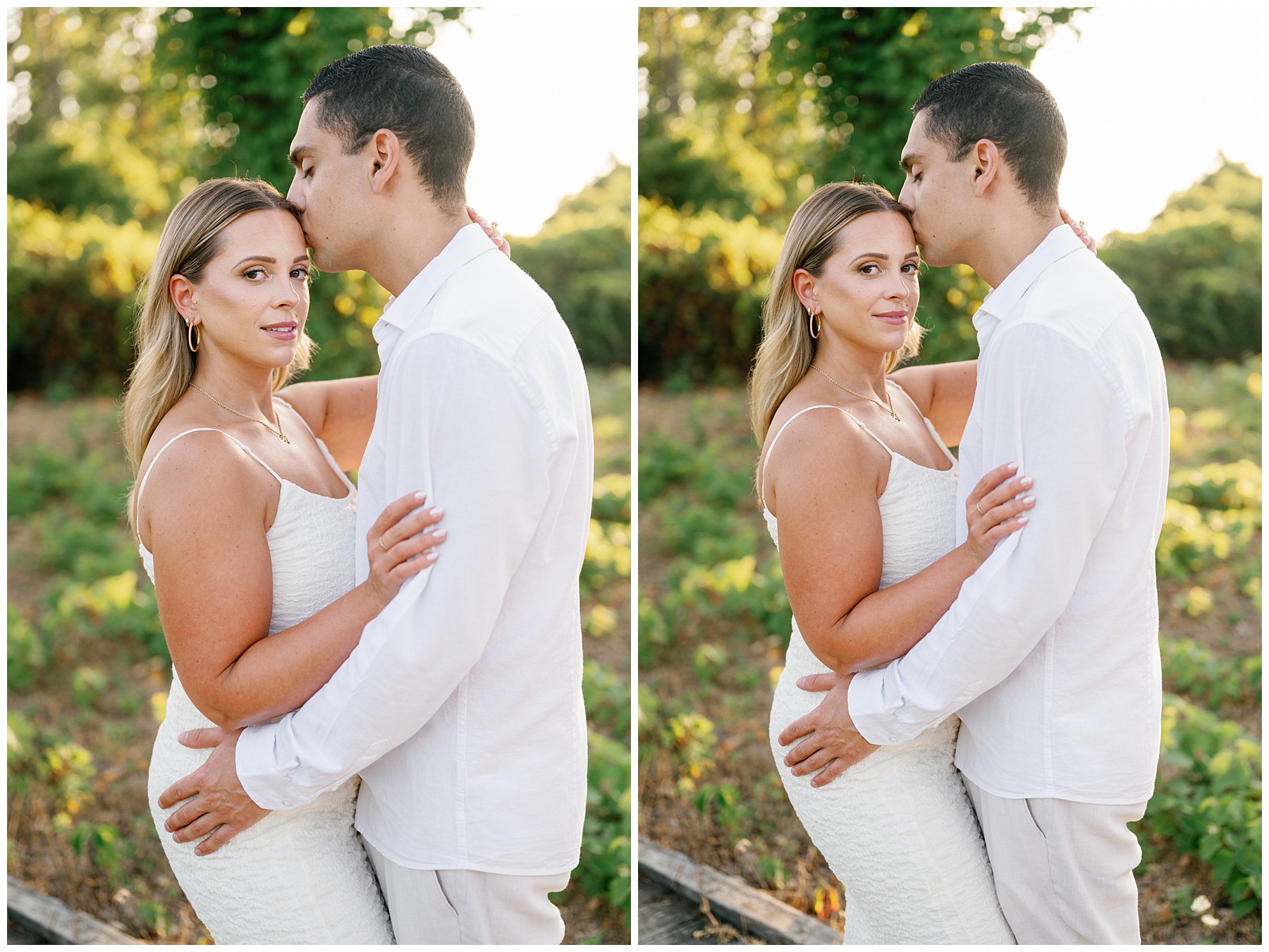 Engaged couple ring detail and walking golden hour Erieau Chatham-Kent