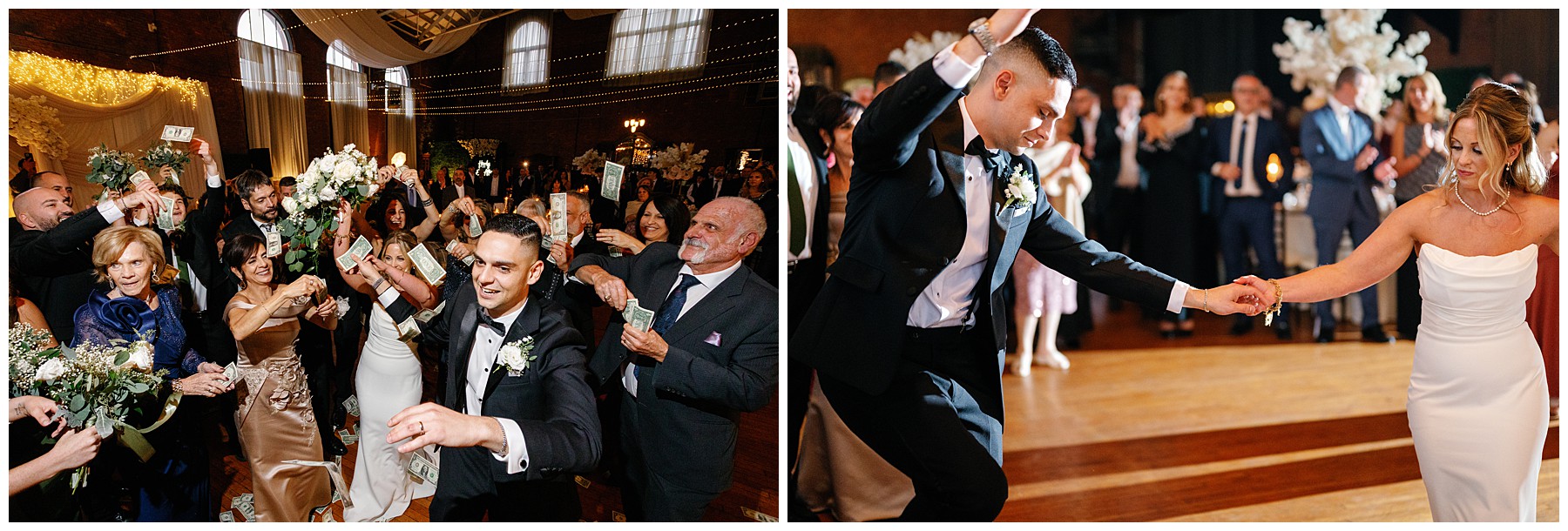 Chatham Armoury Wedding - Chatham, Ontario 27 Jenna and Isaac wedding at the Chatham Armoury — panoramic reception view Chatham Armoury | John Lyons Photography